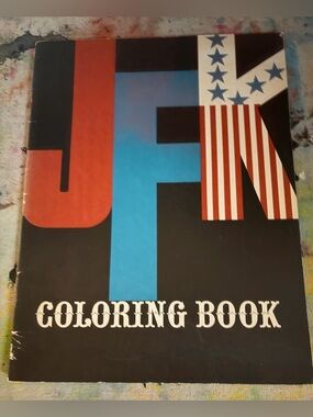 JFK Patriotic Lettering Art Print - Red, Blue, Black